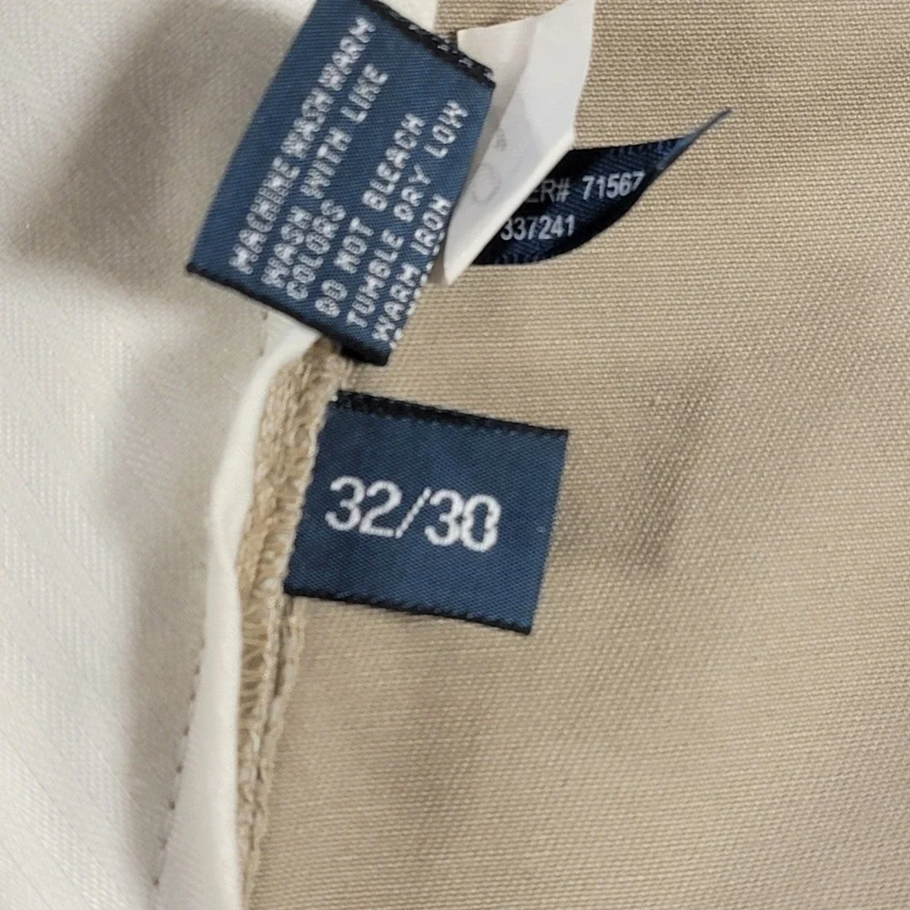 Polo Ralph Lauren Preston Pant Khaki Cuffed Chino Pants Tan Men's 32x28 Cotton